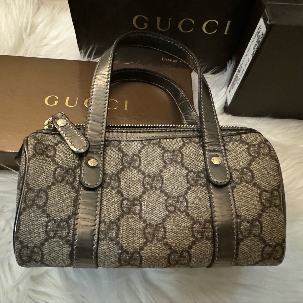 Authentic Gucci Mini Boston Gray - image 4
